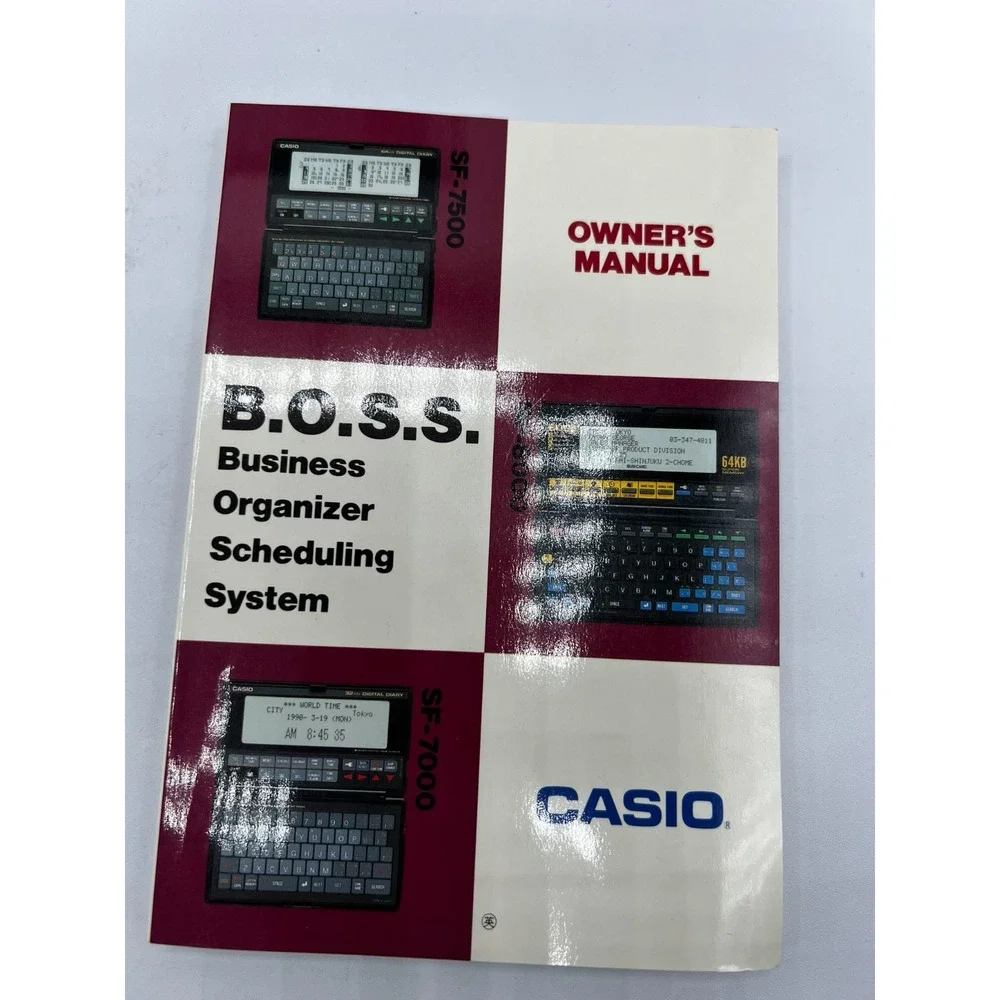 Casio Japan SF-8000 BOSS Business Organizer System 64KB Memory Manual Box